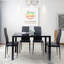 Emmye Glass Top Metal Base Dining Table-1268684968