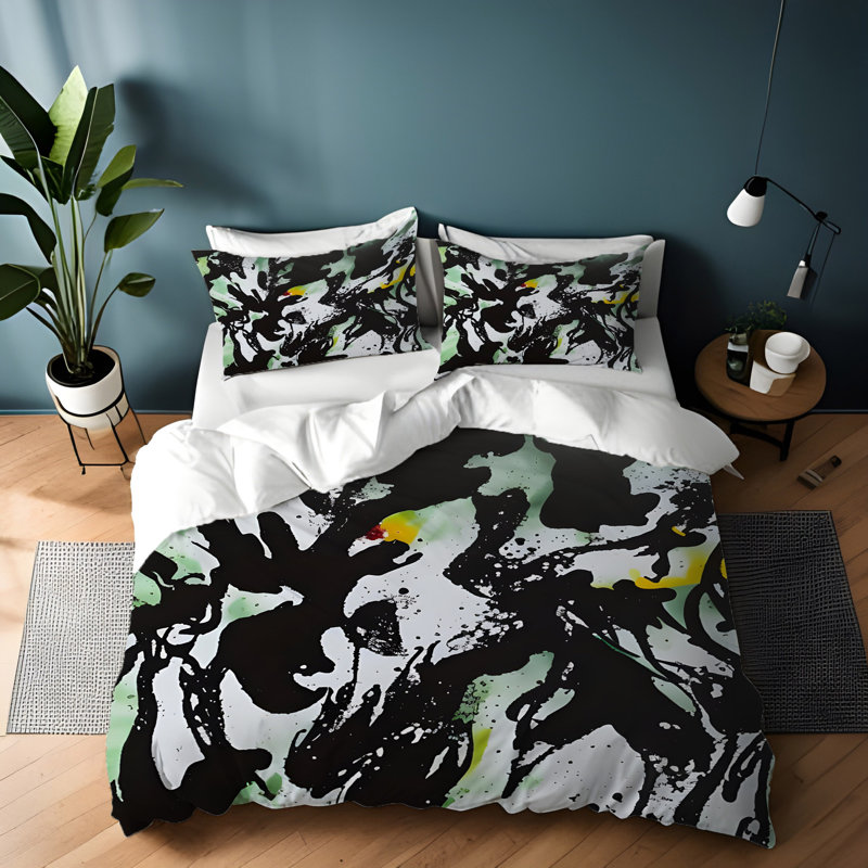 Ensemble de housse de couette , Housse de couette grand + 2 grandes taies décorat