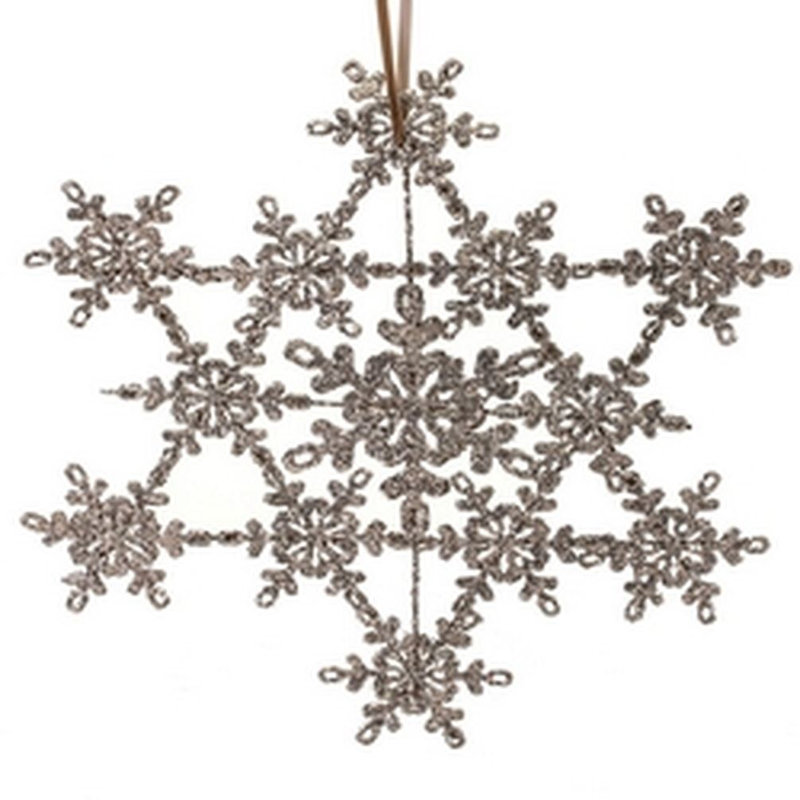Ornement en forme de paillettes champagne