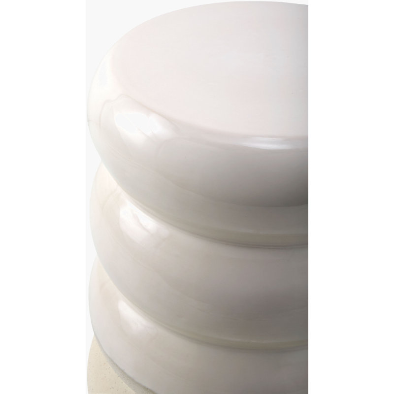 Gervase Accent Stool, White