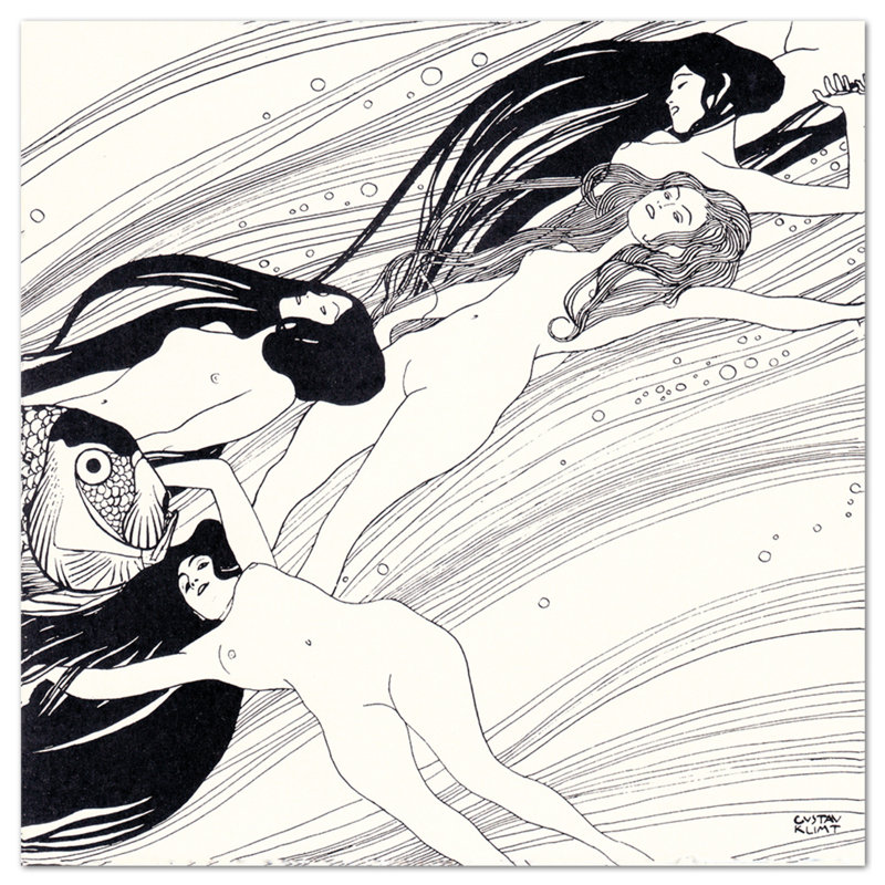 Fish Blood by Gustav Klimt - No Frame Painting on Plastic / Acrylic, 95cm H x 95cm W