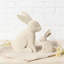Figurines de lapin de Pâques, décorations de Pâques, ensemble de 2 figurines de lapin de Pâques Wabi Sabi pour le printemps, décoration de table, manteau de cheminée, sculpture sur bois pressé