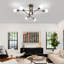 Modern 71cm Bronze 6-Light Sputnik Iron Flush Mount Ceiling Light