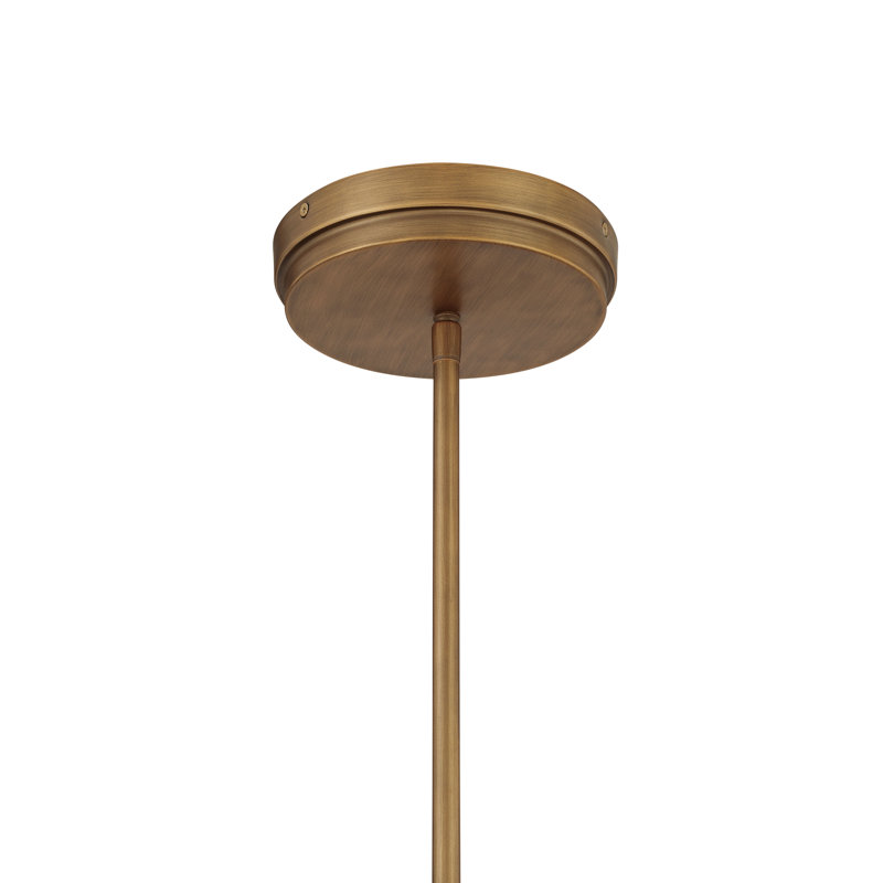 Luminaire suspendu à DEL, H 14 po x l 36 po, Brun