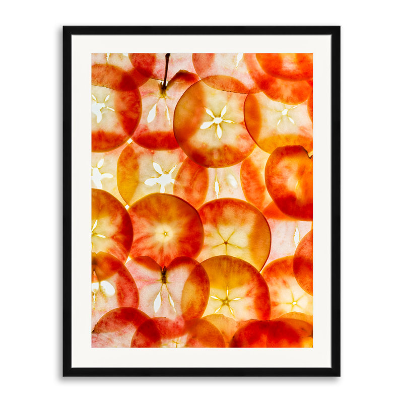 Apple Slices Print by Harold Davis, 31.2" H x 25.2" W , Black Framed Paper