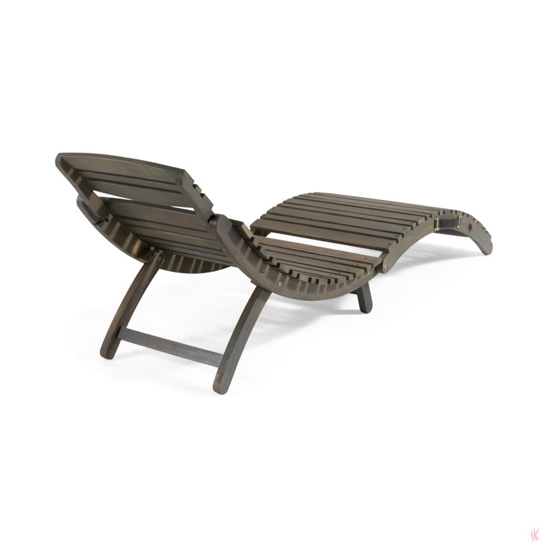 LAHAINA WOOD FOLDABLE CHAISE LOUNGE, Mocha