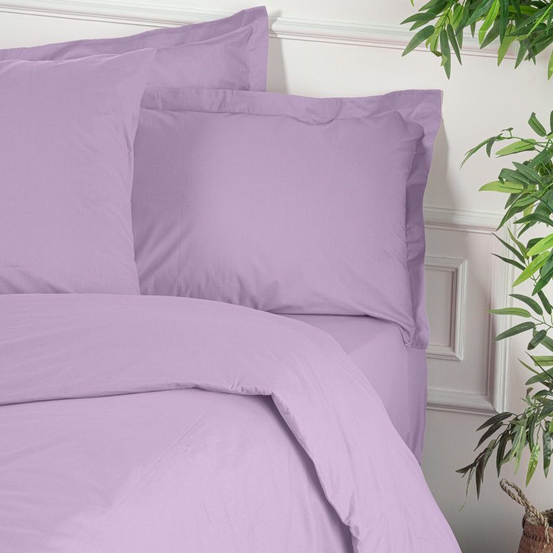 Housse de courtepointe Ranforce, Housse de couette pour très grand lit, Lilas