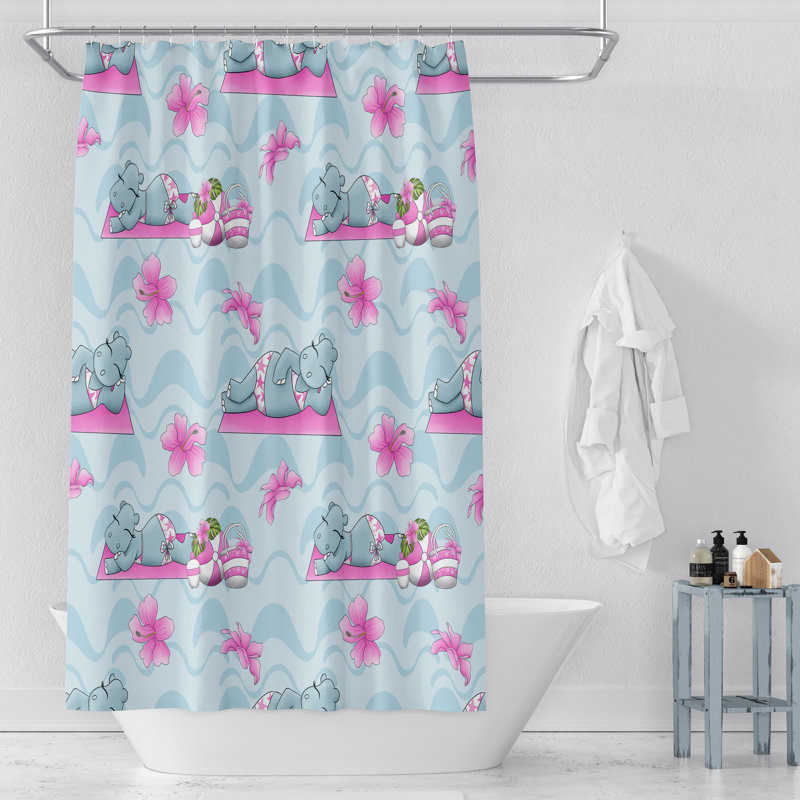 Rideau de douche + crochets, 93 po x 70 po
