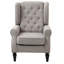 Élégant fauteuil d'appoint capitonné avec flanelle de neige douce et structure en bois robuste, parfait pour n'importe quelle pièce