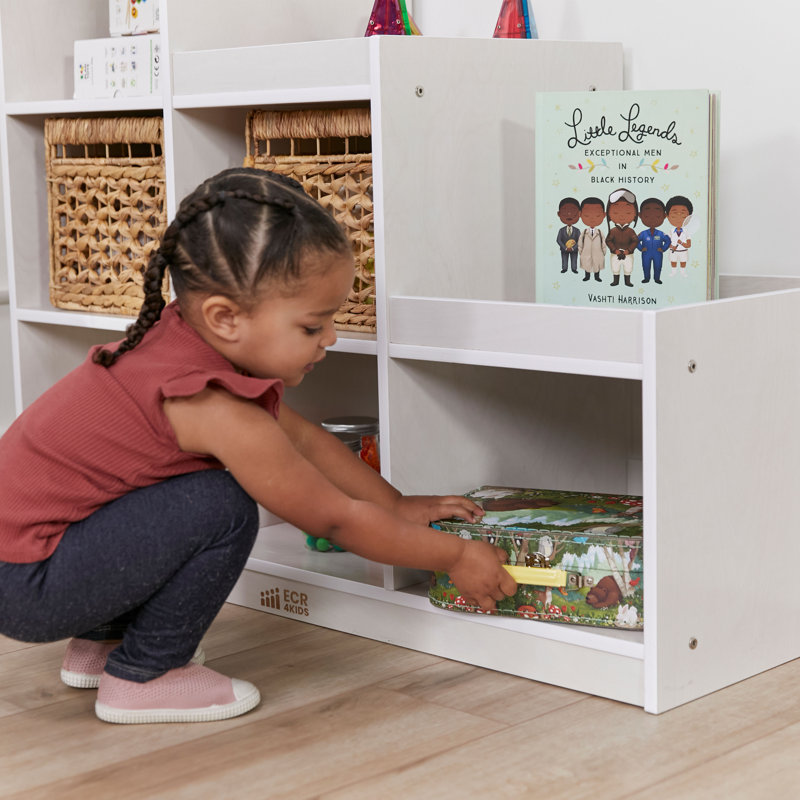 Armoire de rangement ECR4Kids 3-2-1, Blanc délavé