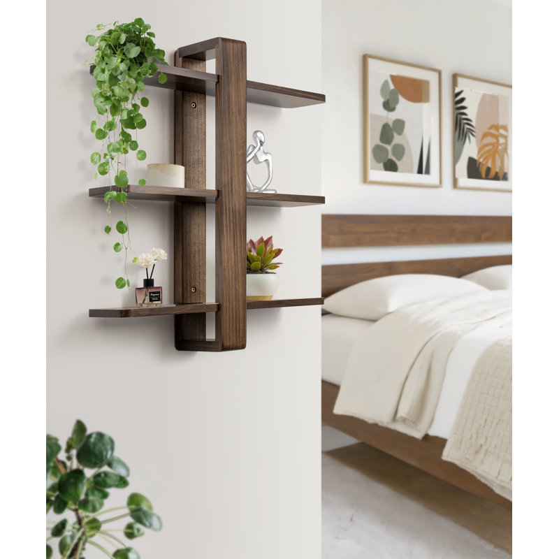 Floating Shelf, Brown Wood