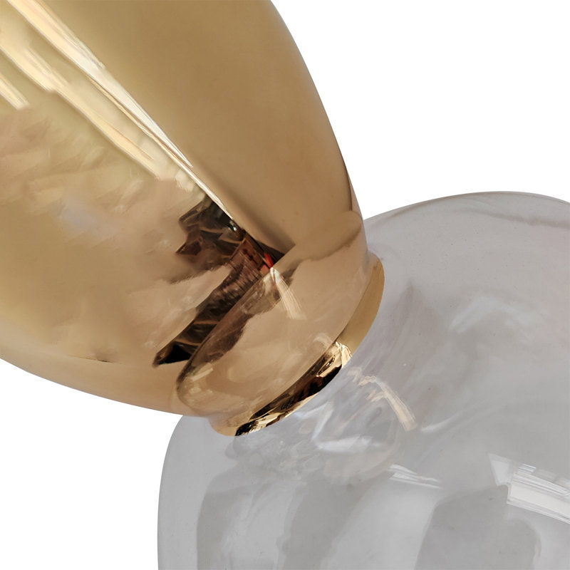 Coriddi Glass Table Vase, Gold, 36cm H  x 25.5cm W  x 25.5cm D