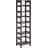 Winsome Wood 4-Section Storage Shelf With Foldable Fabric Baskets, Open Airy Design, Solid And Composite Wood Construction