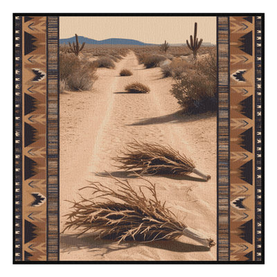 Washable Arrowhead Geometry Southwestern Area Rug