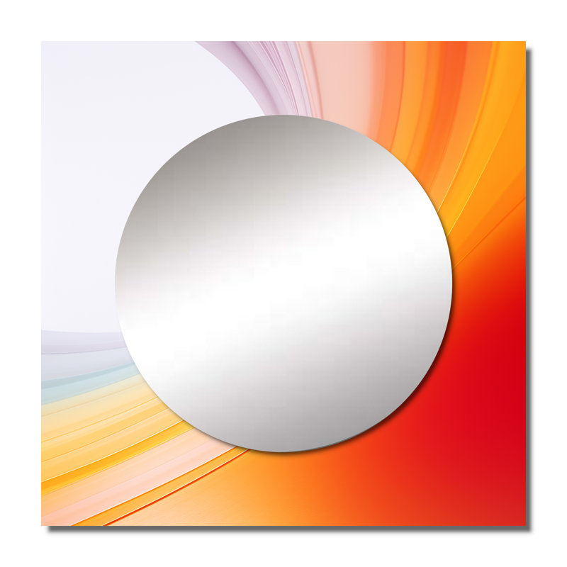Faruk - Miroir carré à formes abstraites pour décoration murale, 29 po x 29 po