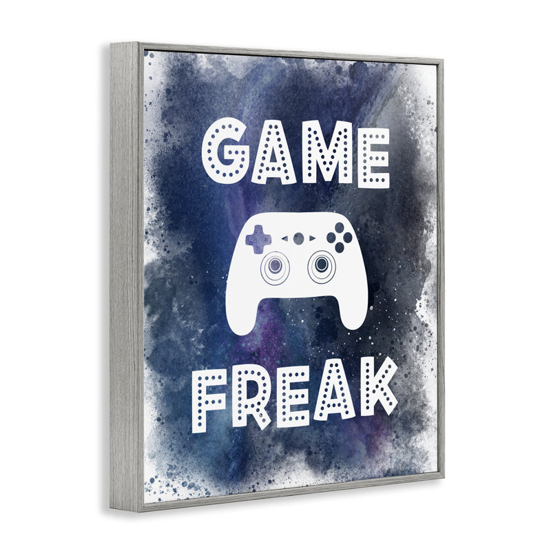 Game Freak Splash Framed Giclee, design by Marcus Prime, Farmhouse Gray Framed Giclee, 30" H x 24" W