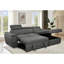 Canapé modulaire convertible moderne en L de 97 po avec méridienne en L-1463738981