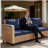Outdoor Patio Sofa,Garden Rattan Wicker Sofa-1125733180