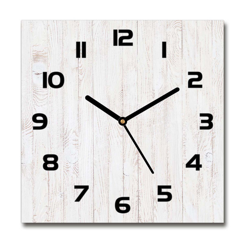Hilderbrandt Glass Wall Clock, Black/Light Grey
