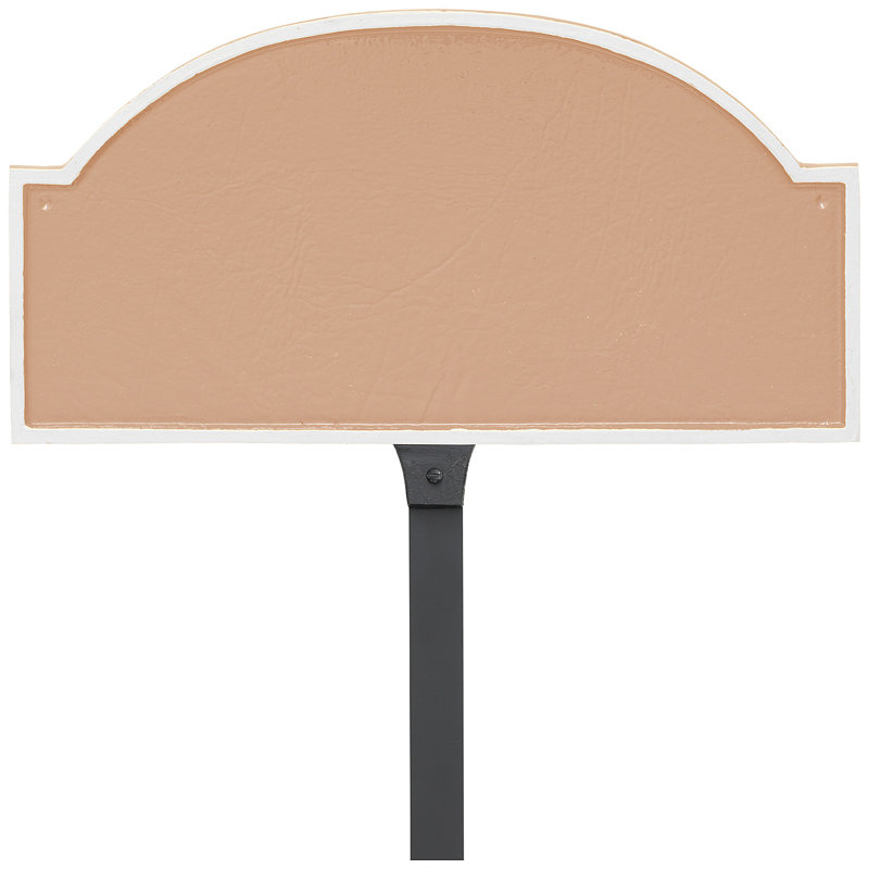 Enseigne d’adresse pour pelouse sur 1 ligne dover, Taupe / Blanc