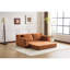 Canapé moderne en velours côtelé orange, assise profonde, coussin réversible, sans assemblage, mousse à mémoire de forme à haute résilience, convient à la lecture de mousse rembourrée,-1508335718