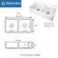 Cape 33.25'' L Double Basin Kitchen Sink-1326785107