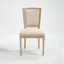 Chaises de salle à manger de style champêtre français, rembourrées avec un dossier en forme de T, des techniques de tréfilage et de sculpture, démontables pour un rangement facile et une utilisation polyvalente dans les salons, les cuisines et les r