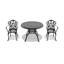 Ensemble 3 pièces de meubles de patio en aluminium coulé avec coussins