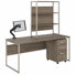 Hybrid Desk with Hutch