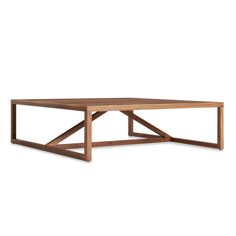 Strut Coffee Table, Walnut, 14" H x 54" L x 20" W