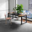 Bureau de direction 63 po - Design industriel moderne avec plateau en grain de bois
