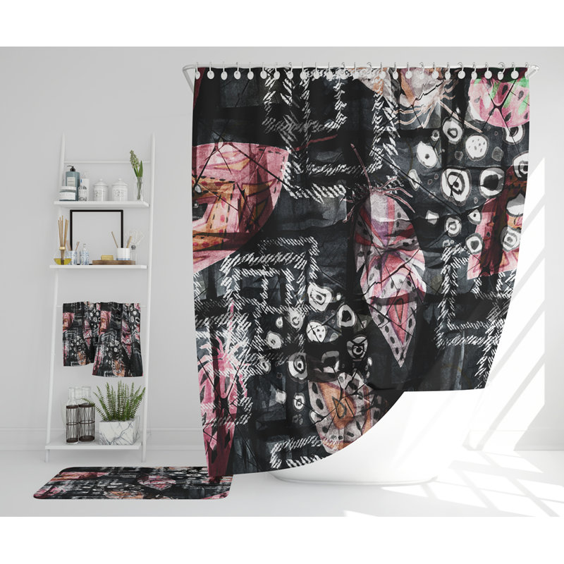 Nete Polyester Shower Curtain Set