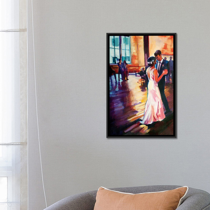 «First Dance», reproduction sur toile, H 26 po x l 18 po x P 1,5 po, Toile avec cadre noir, Pas de tapis