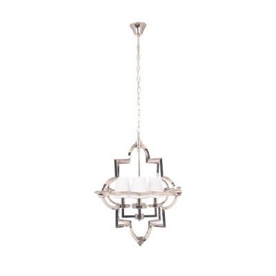 Mckinzie 4 - Light Nickel Geometric Pendant