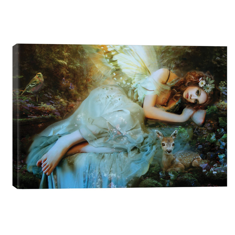 Spring Fairy by Bente Schlick - Print on Canvas, No Frame, 66.04 cm H x 45.72 cm W x 1.91 cm D