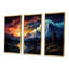 «Yellow Lakeside Mountain Sunset Wonderland II», art mural forêt et rivière-2023314334-2023314335