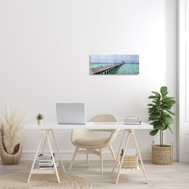 Long Wharf Beach Paradise, Plaque de bois, H 10 po x l 24 po