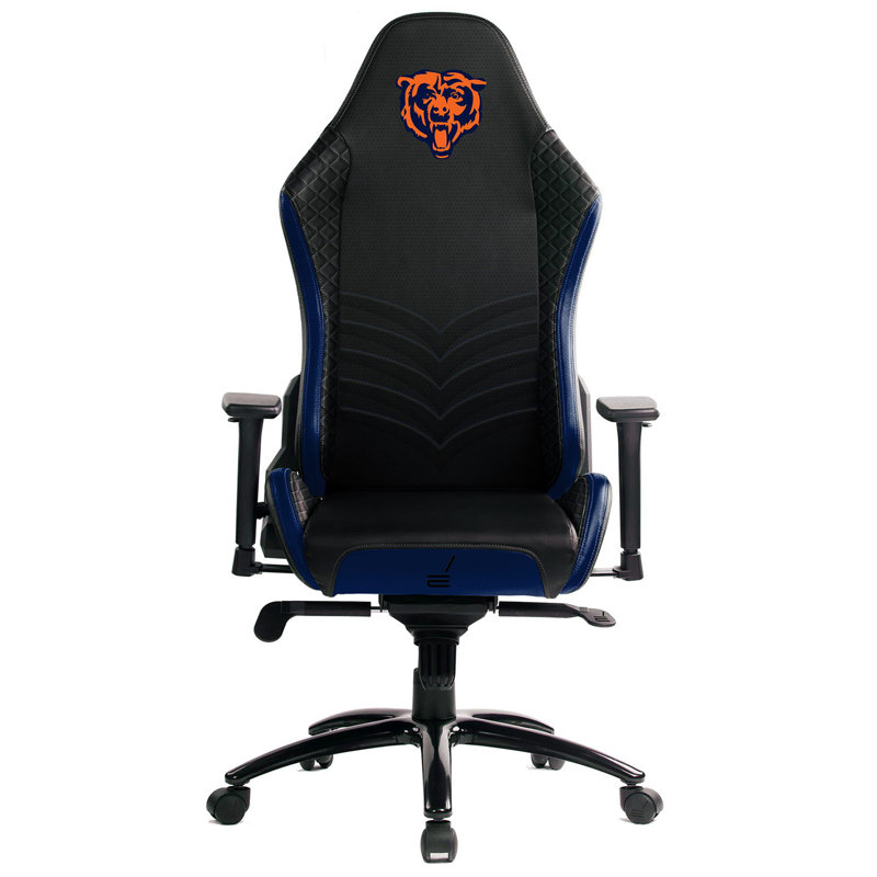 Fan Life Adjustable Reclining Ergonomic Faux Leather Swiveling PC & Racing Game Chair, Chicago Bears