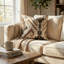 Coussin décoratif d’intérieur et d’extérieur de luxe brun/brun clair-1284987367