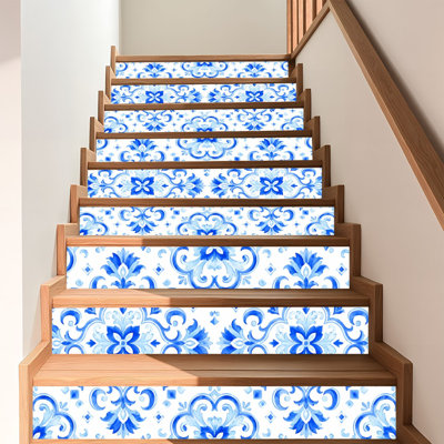 Peel and Stick Wallpaper Contact Paper Portuguese azulejo tile Blue white gorgeous seamless Hand painted Self Adhesive and Removable 17.7in x 118in(45x300cm)