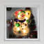 Décoration de fenêtre de Noël 12,5 "en forme de bonhomme de neige blanc illuminé