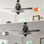 Ventilateur de plafond 52 "en cristal Spoutnik avec télécommande, réversible, 6 vitesses, moteur silencieux, minuterie