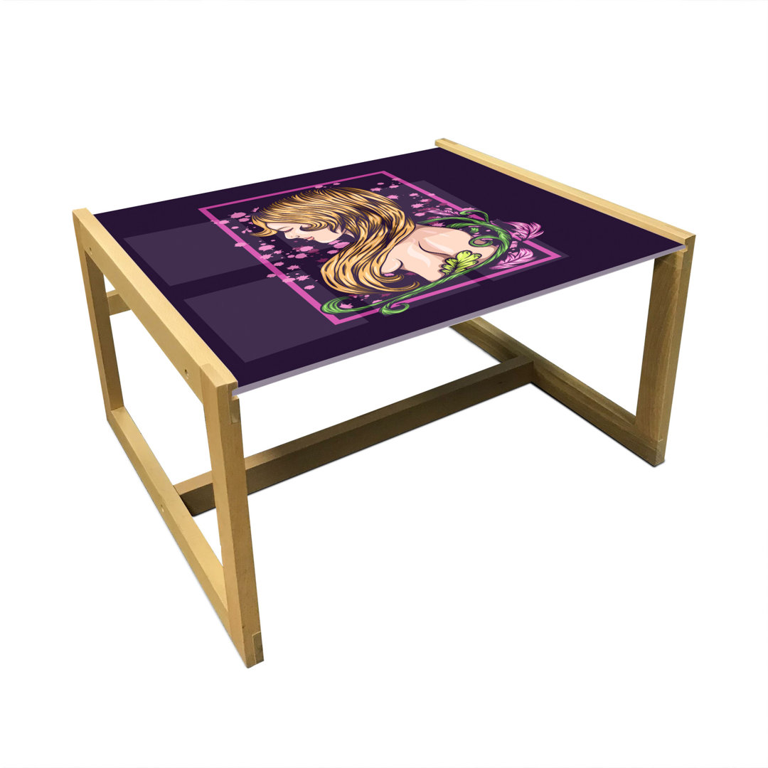 Couchtisch, Floral Graphic Design, Abstrakte Frauen, Dark Purple Mehrfarbig