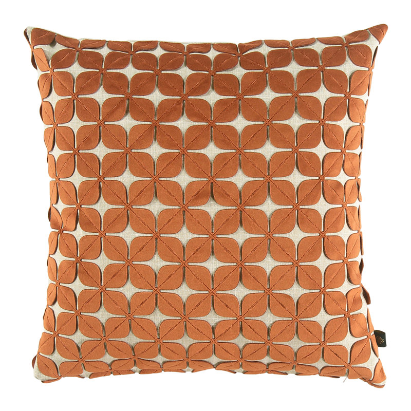 Housse de coussin Dahlia, rouille