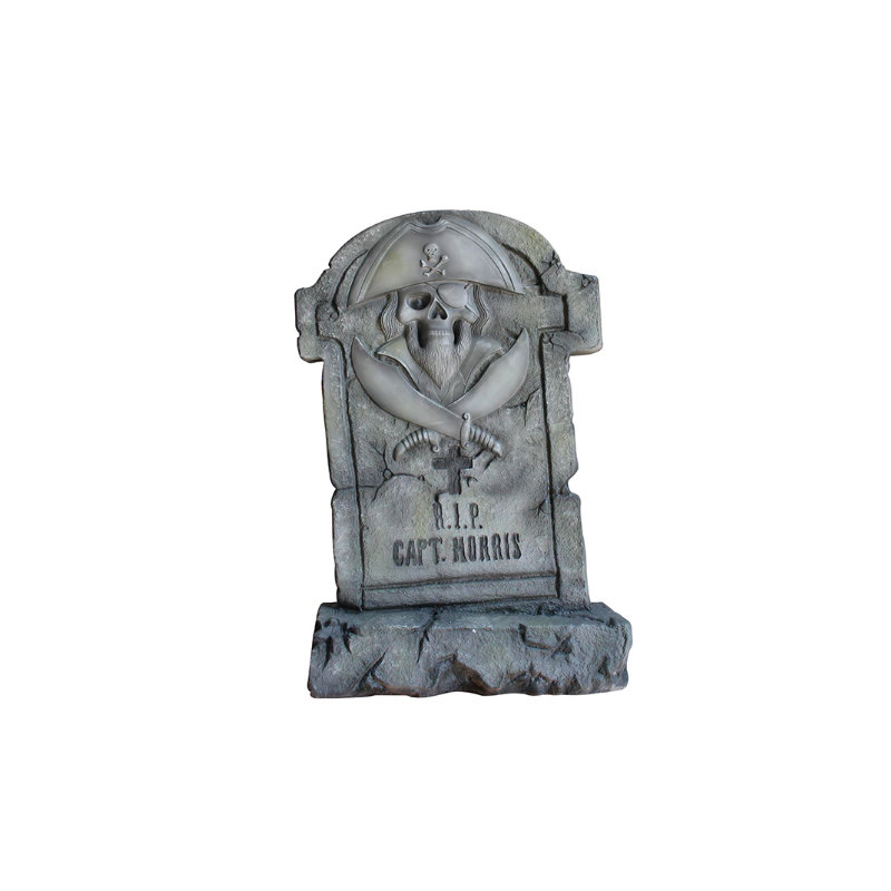 Statue de pierre tombale pirate capitaine