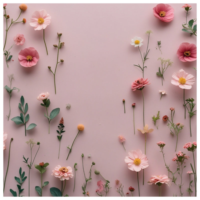 Édredon rose à motif de fleurs sauvages, Très grand lit