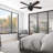 Honeywell Carnegie 52 Inch Indoor Ceiling Fan with LED Light Kit and Remote Control, Dual Mount, 3-Speed AC Motor