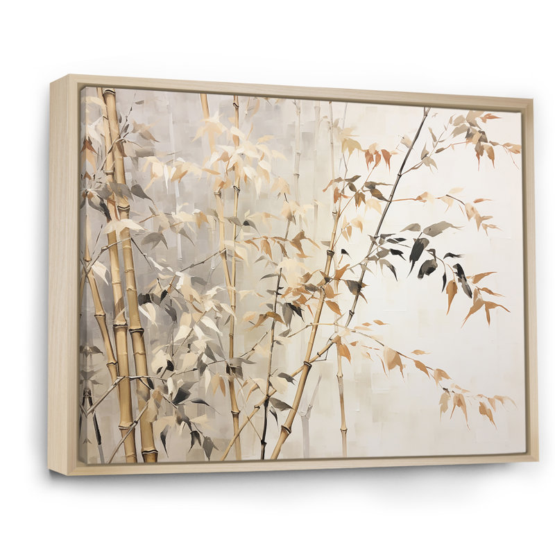 «Mute Bamboo Embrace IV», reproduction sur toile_106618, Cadre naturel flottant, H 30 po x l 40 po x P 1,5 po