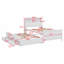 Platform Bed With Storage LED Headboard, Trundle And 3 Drawers-130835954