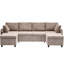 Canapé-lit modulaire de 113,4 po avec canapé-lit polyvalent avec grand espace de rangement, deux ports USB et deux porte-gobelets pour le salon-1356044790